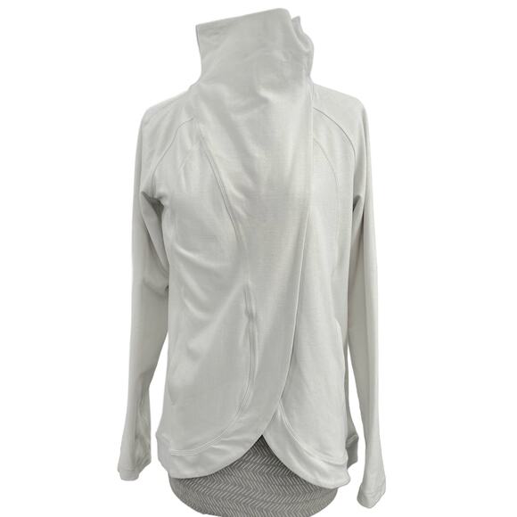 Lululemon Rulu Rally Wrap Heathered Ocean Mist Cozy Neutral Minimalist Sweater 6 - Picture 1 of 15